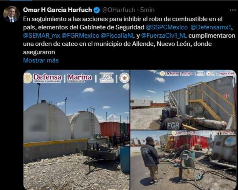 Orden de cateo en el municipio de Allende, Nuevo León. Foto: X @OHarfuch