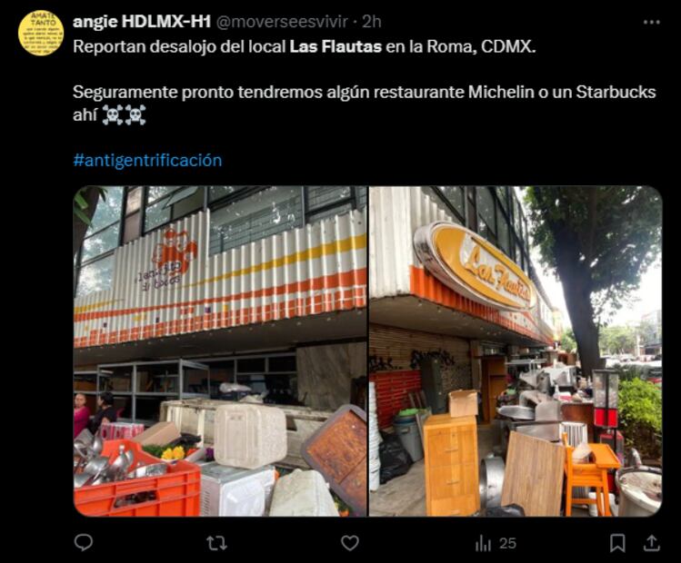 En redes sociales se difundieron las fotos de los dueños sacando sus cosas del local. Foto: Redes Sociales