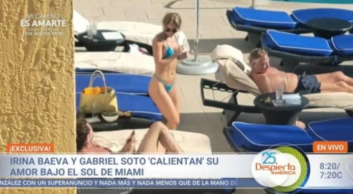 Gabriel Soto e Irina Baeva reaparecen juntos; la rusa le baila en bikini al actor