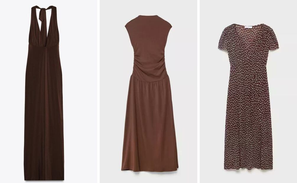 El vestido marrón está en tendencia. Foto: Especial