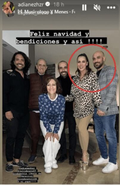 Adianez Hernández y Augusto Bravo en la Navidad de 2023. Captura.