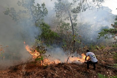 Secretaría de Seguridad del Edomex aclara video viral sobre incendio en Cerro Cuauhtenco; "es una actividad técnica contra el fuego", señala