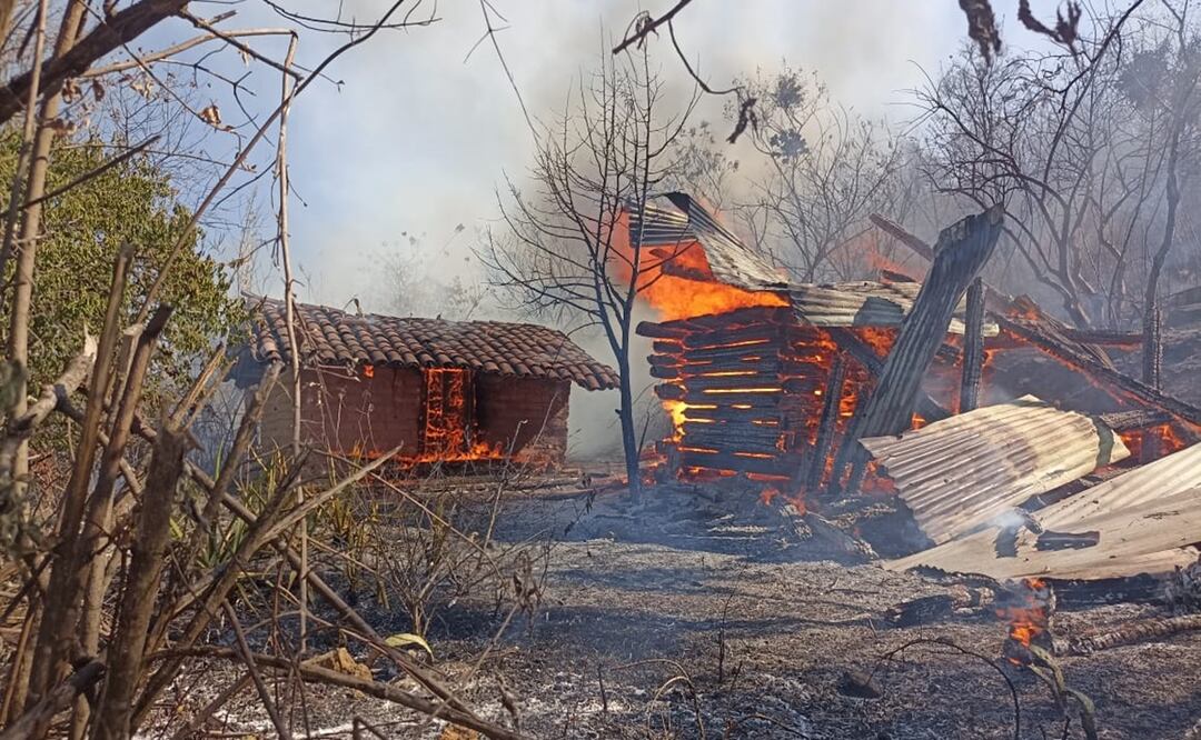 Incendio en Oaxaca. Foto: Especial