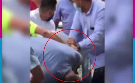 Captan cómo golpean a presunto asaltante de cuentahabiente en Villahermosa, Tabasco