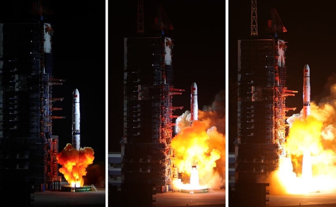 China lazó un satélite que servirá de enlace de comunicaciones para la misión Chang'e-4, primera a la cara oculta de la luna. Foto: CNSA vía Europa Press