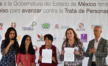 Firma Delfina acuerdos contra la trata en Edomex