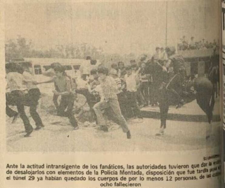Ocho muertos y más de 70 heridos, así fue la trágica estampida en el Estadio de CU en 1985