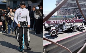 Checo Pérez bromeó sobre la destrucción de su coche: "Espero que podamos terminar la carrera con el coche completo"