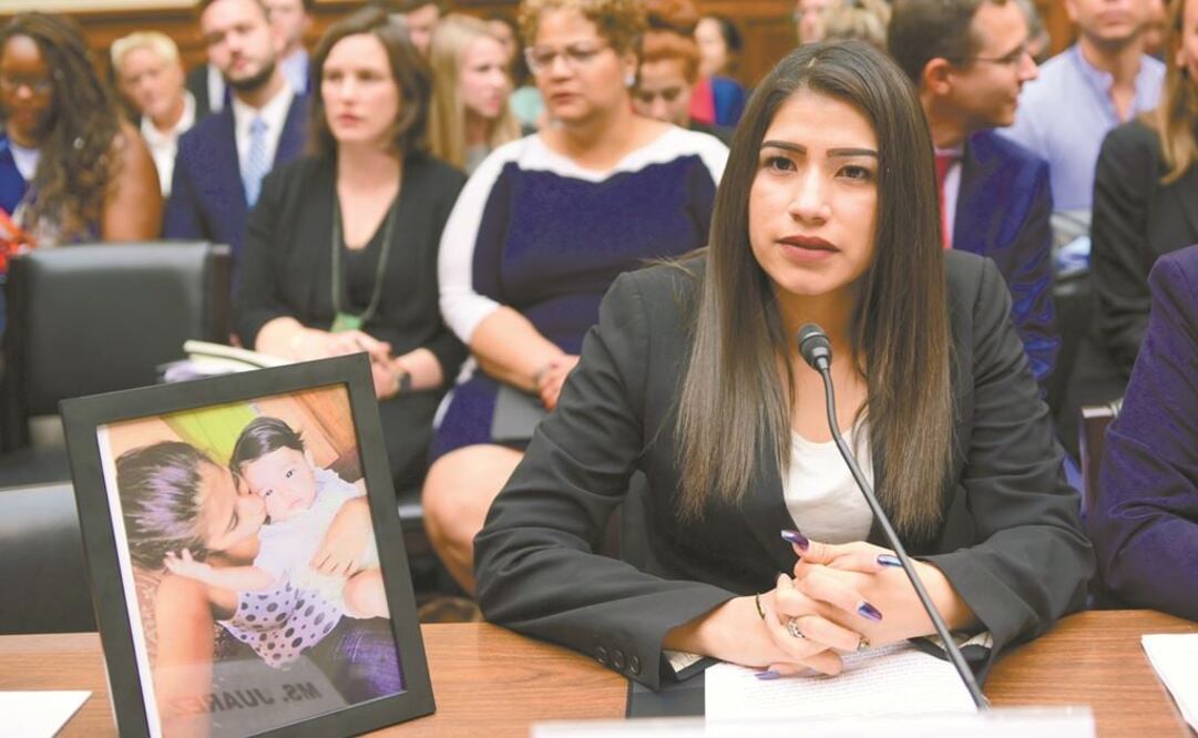 Yazmín Juárez contó a congresistas cómo su hija de 19 meses murió después de enfermar en un centro de detención para inmigrantes. La guatemalteca participó en la audiencia Niños en Jaulas. Foto: ERIN SCOTT. REUTERS