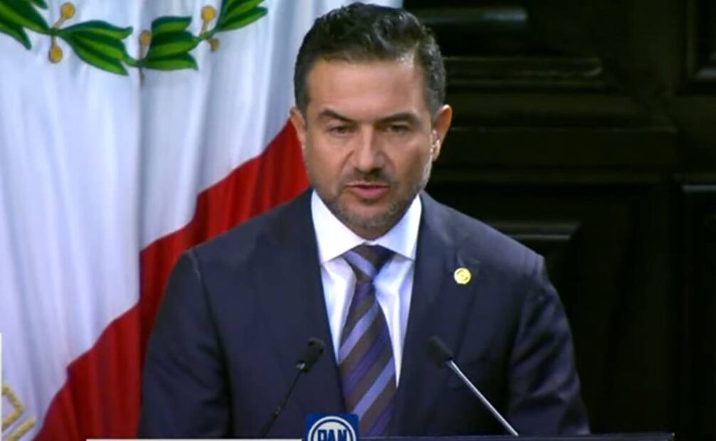 Senador Miguel Ángel Yunes Márquez anuncia voto a favor de la reforma judicial. Foto: Captura de pantalla