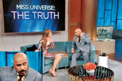 Steve Harvey se disculpan con Miss Colombia, en tv
