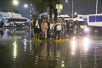 Lluvias anegan Indios Verdes