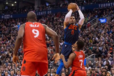 Russell Westbrook termina con la racha de los Raptors