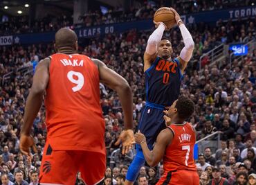 Russell Westbrook termina con la racha de los Raptors