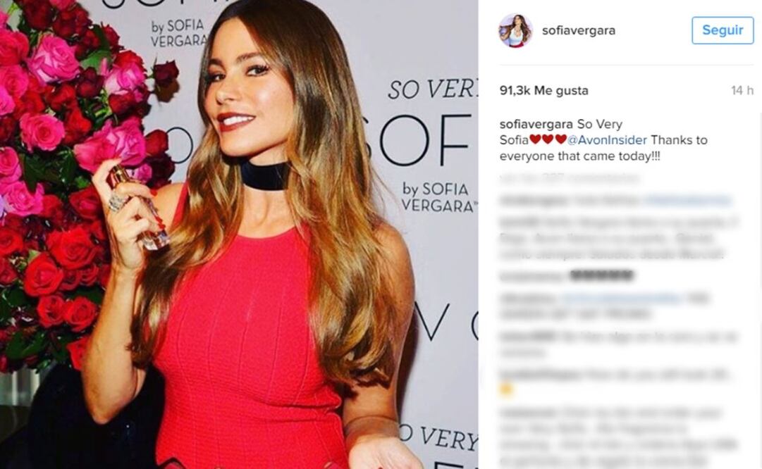 Vergara presentó su perfume "So Very Sofía"  FOTO: INSTAGRAM