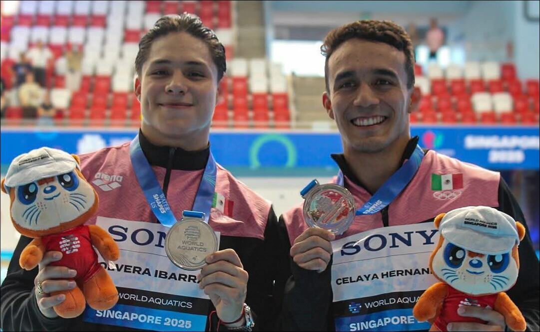 Los clavadistas mexicanos Osmar Olvera y Juan Celaya brillaron en Mundial de Deportes Acuáticos y ganaron medalla de plata / FOTO: vivirsinlimitesmx