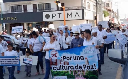 Decenas de ciudadanos marchan por la paz en Ciudad Victoria; piden frenar violencia y mayor seguridad