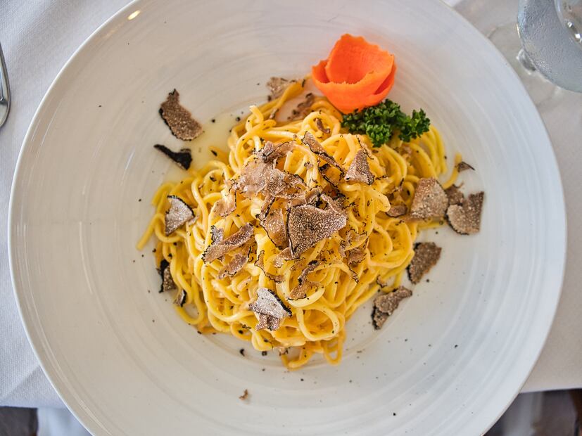 Trufa y pasta.