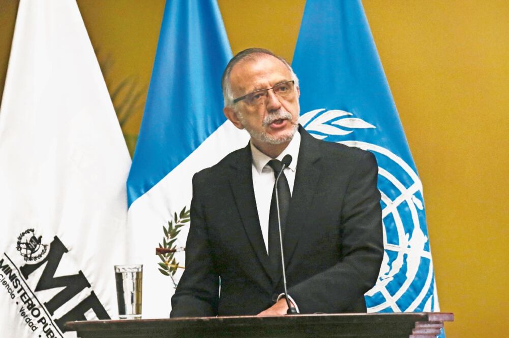 El jefe de la CICIG, Iván Velásquez, al presentar ayer un informe de gestión. (CIESTEBAN BIBA. EFE)