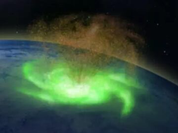 Capturan un huracán espacial sin precedentes en la Tierra