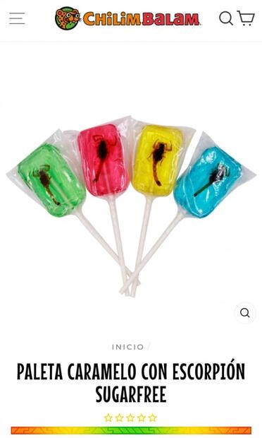 Conoce las exóticas paletas de alacrán