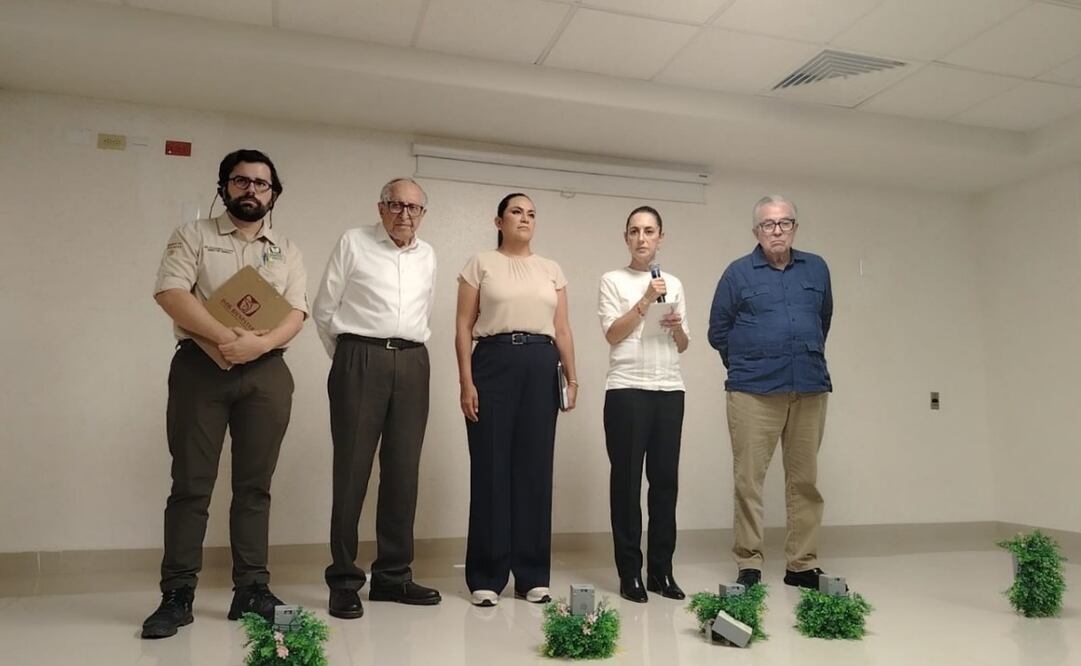 La Presidenta de México, Claudia Sheinbaum, durante la conferencia en acerca de Ovidio Guzmán en Sinaloa. Foto: Eduardo Dina / EL UNIVERSAL