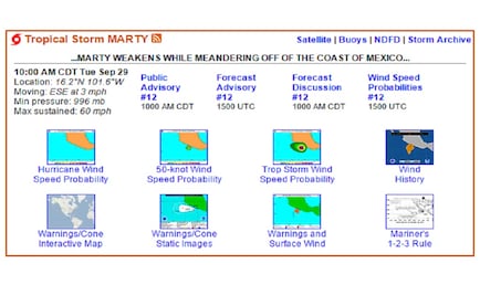 Marty downgraded to tropical storm off Mexico