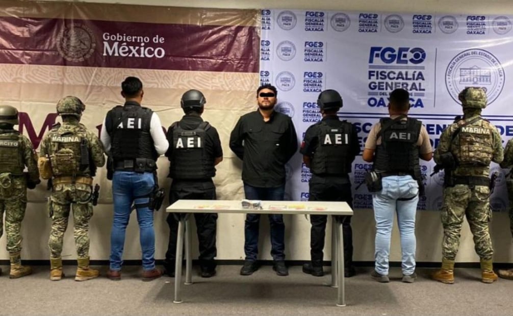 Detienen en Matías Romero a líder de célula delictiva dedicada al robo de combustible con vínculos con el CJNG.
Foto: Especial.