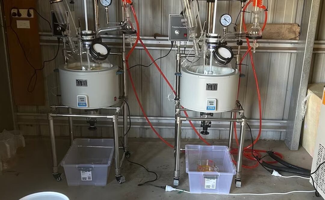 Laboratorio clandestino de drogas en Australia. Foto: Policía Federal de Australia