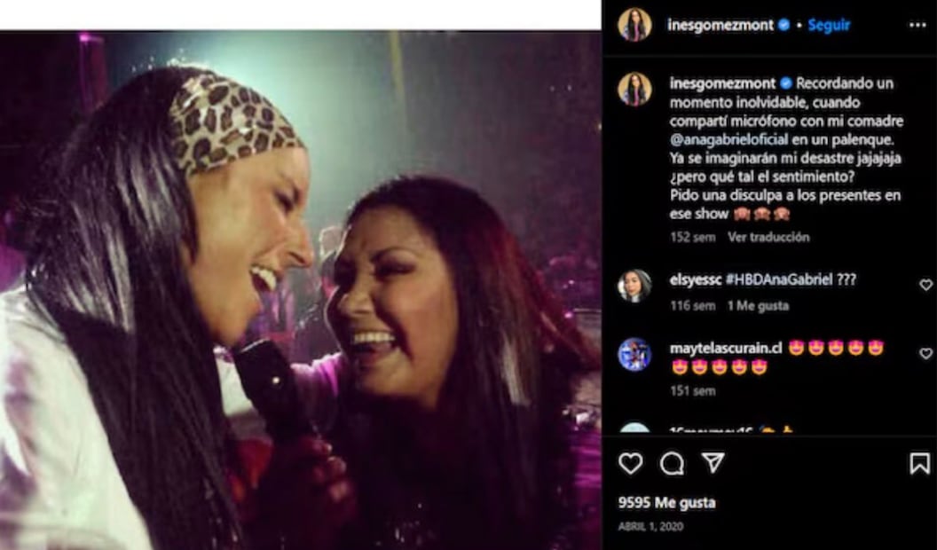 Inés Gómez Mont y Ana Gabriel.
Foto: X