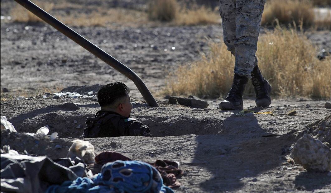 Integrantes de Guardia Nacional participan en el operativo ‘Operación Frontera Norte’ en las inmediaciones del Río Bravo en Ciudad Juárez, el 24 de febrero de 2025. Foto: EFE
