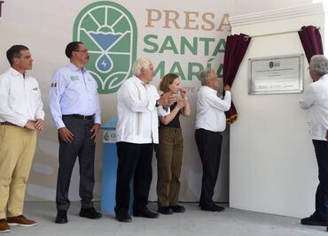 AMLO inaugura la presa Santa María en Sinaloa, pero sin módulos de riego e hidroeléctrica