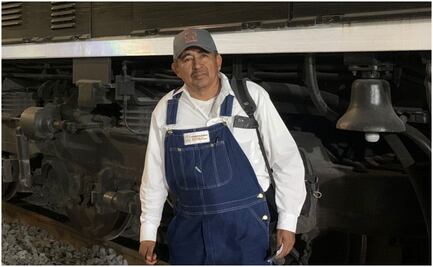 Él es el maquinista que transportó a AMLO en el viaje inaugural del Tren Transocéanico