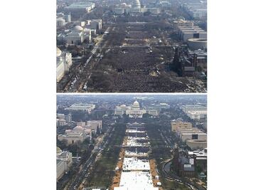 Popularidad de Obama y Trump, en contraste
