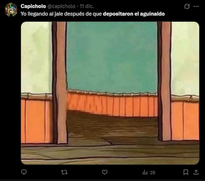 Los mejores memes que dejó la llegada del aguinaldo. Foto: Captura de pantalla