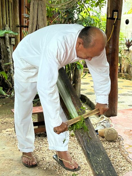 Mauro, artesano del henequén. Señor, Quintana Roo Foto Omar Vidal