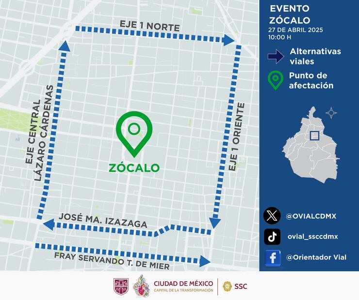 Día del Niño; Alternativas viales