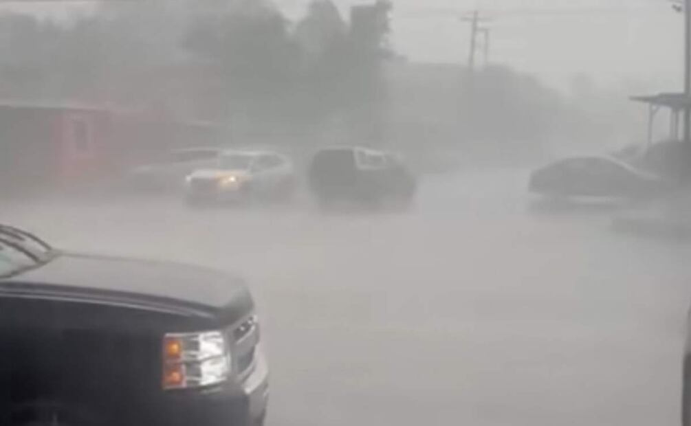 En Valle Hermoso y Nuevo Laredo se registró lluvia y fuertes vientos (08/05/2025). Foto: Especial