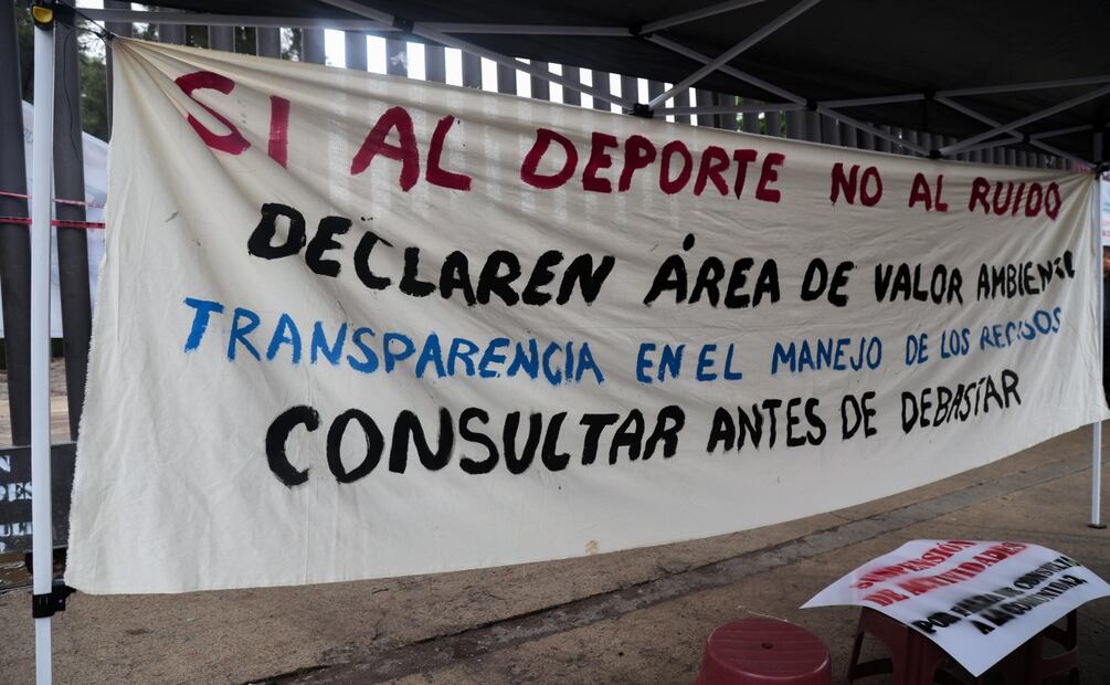 Vecinos exigen declarar la Ciudad Deportiva como Área de Valor Ambiental; rechazan más concreto en proyecto Utopía. Foto: Fernanda Zamora