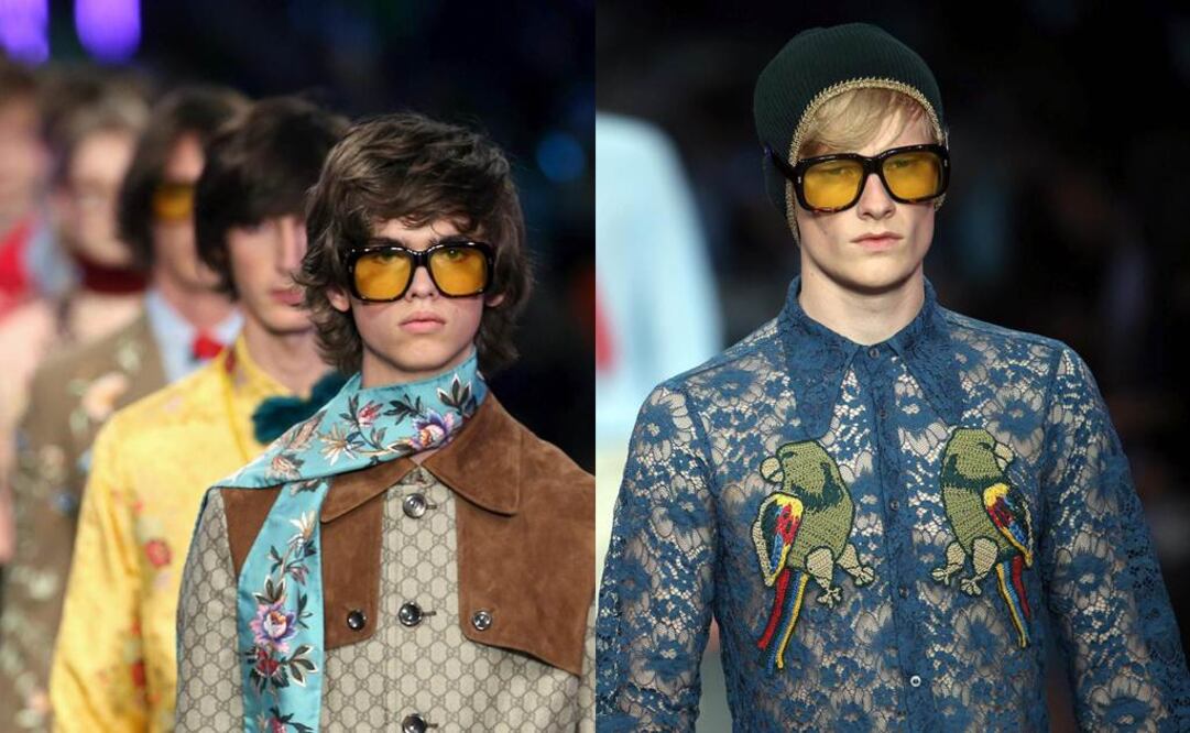 Modelos lucen una creación de la colección de Gucci durante la Semana de la Moda de Milán. FOTO: EFE 