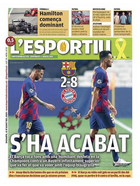 Portadas del mundo destrozan al Barcelona