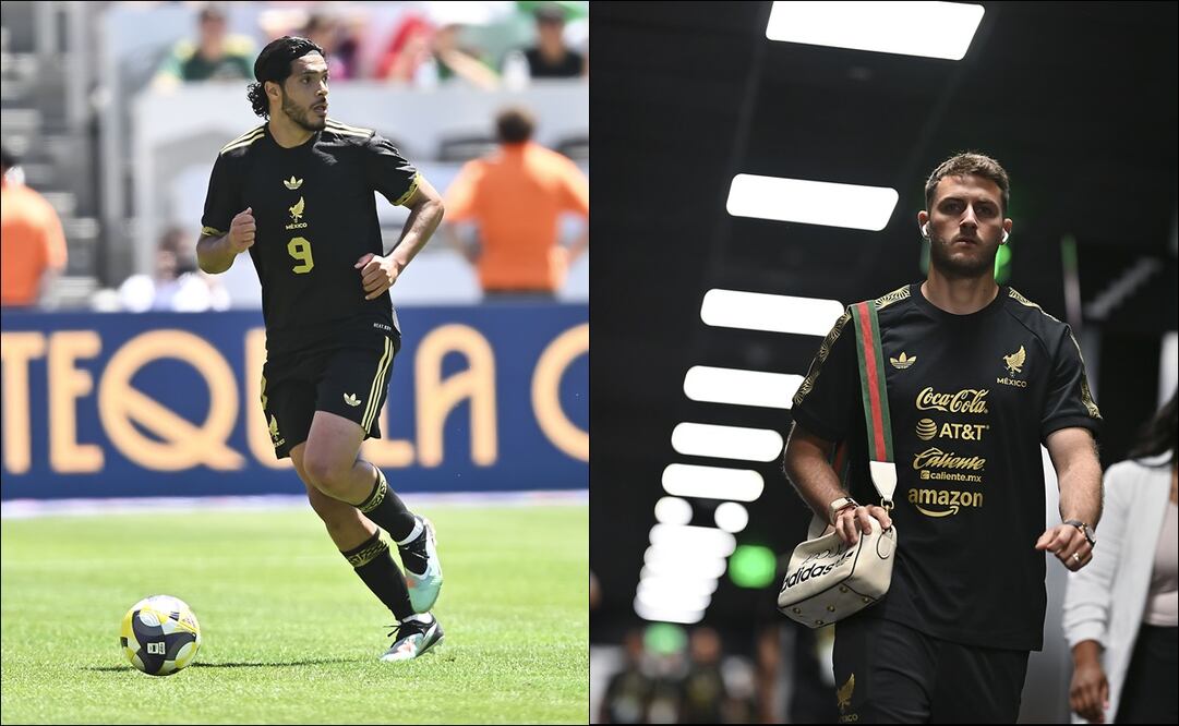 Raúl Jiménez y Santiago Giménez en el Tri / Foto: Especiales