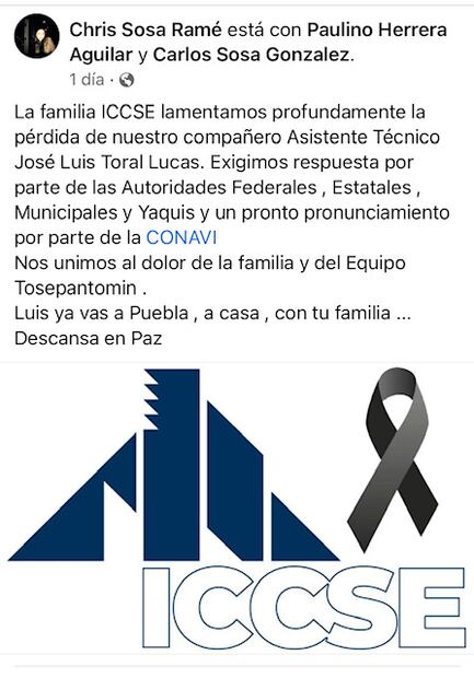 Condenan Gobierno de México y autoridades yaquis la ejecución de funcionario de Conavi en Sonora
