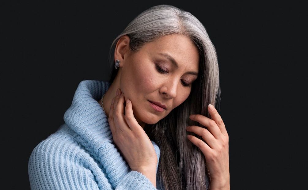 Cabello con canas. Foto: Freepik