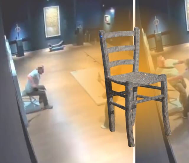 Así era la silla 'Van Gogh', hecha con cristales Swarovski, que fue destruida por turista; museo reacciona al daño de la pieza