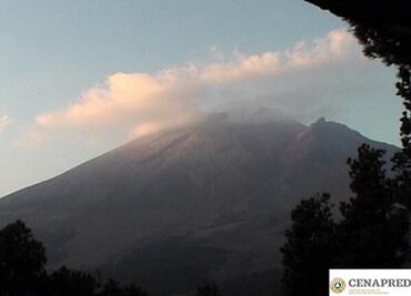 Popocatépetl emite 80 exhalaciones en 24 horas
