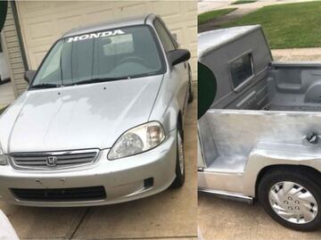 Excéntrico Honda Civic convertido en pick-up sale a la venta