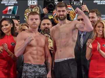 Frío pesaje de Saúl "Canelo" Álvarez en Nueva York