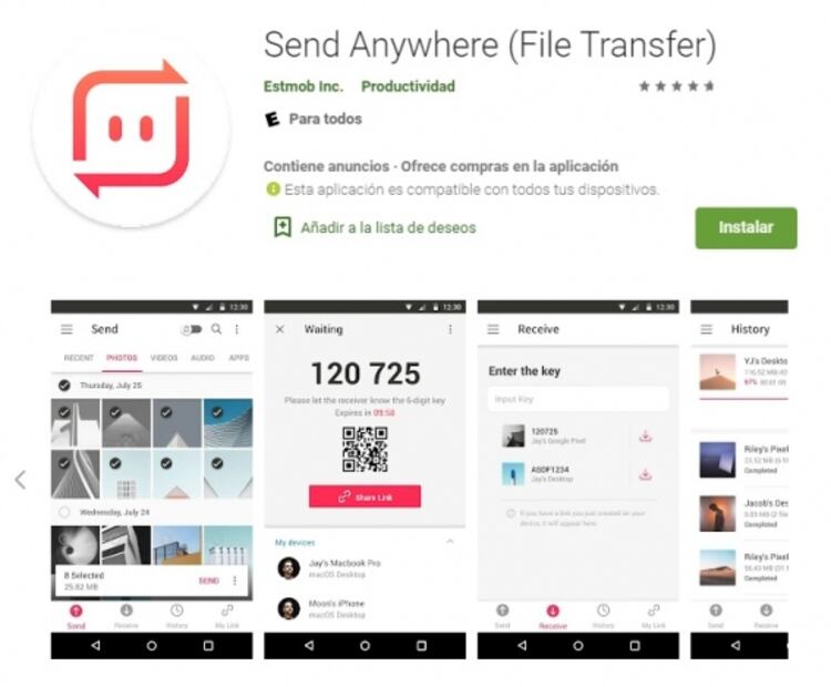 Cómo pasar archivos fácilmente entre Android y Mac