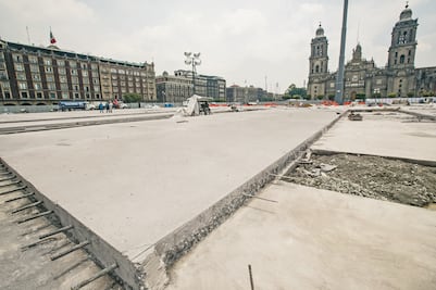 Zócalo. Obras de remodelación van a contrarreloj